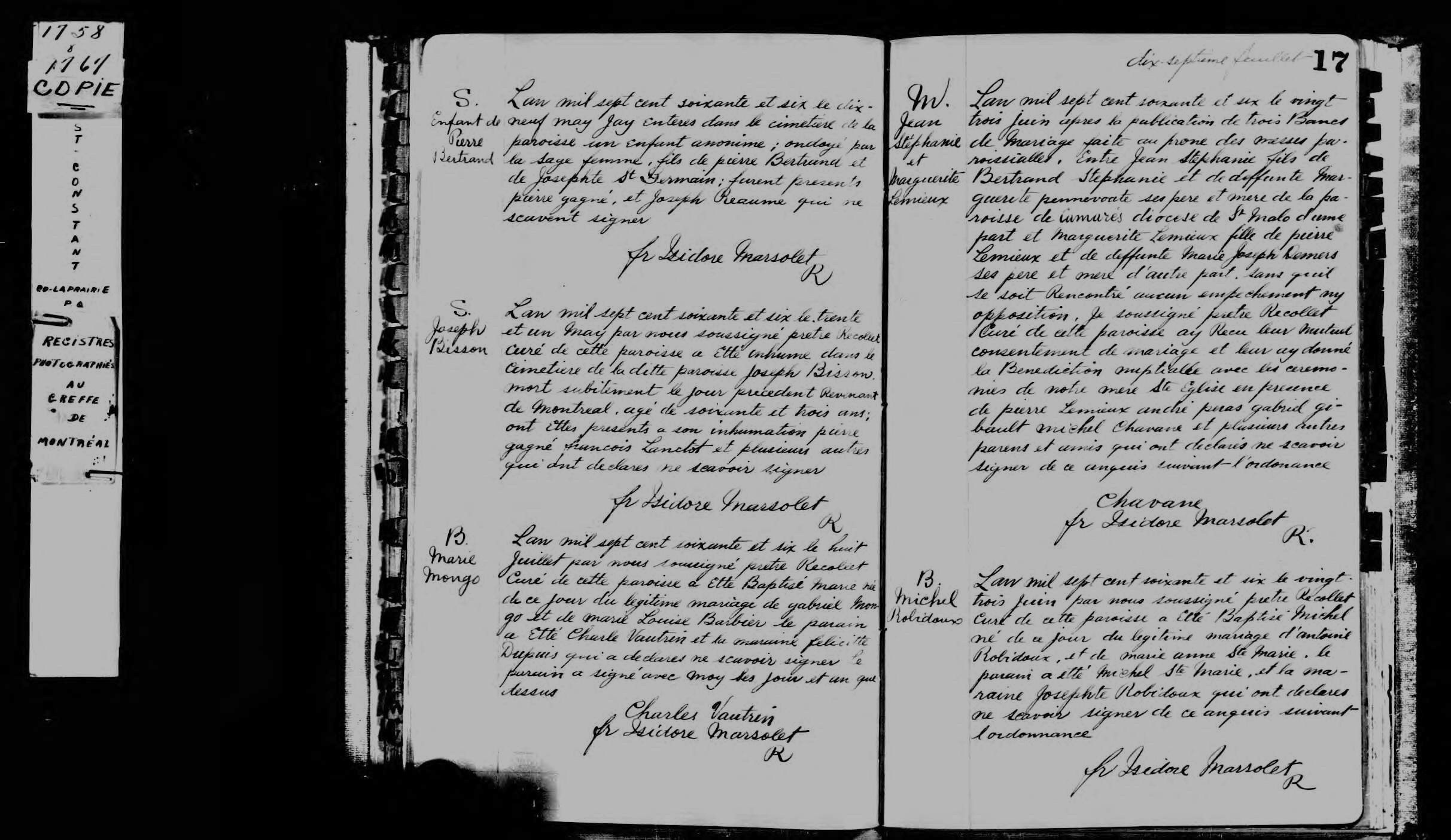 1766 Marriage Stephanie Lemieux