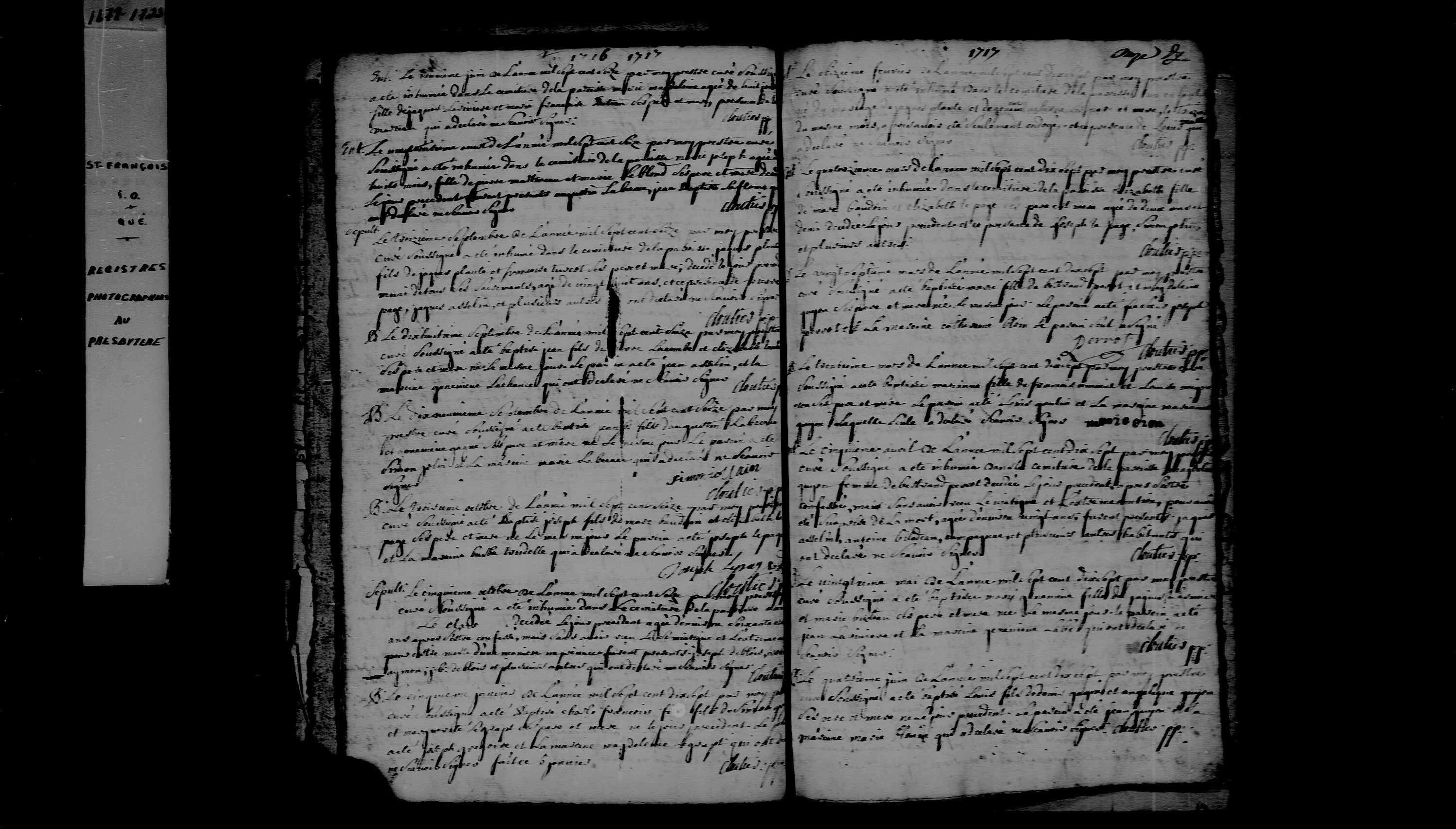 1716 Burial Anne Leclerc