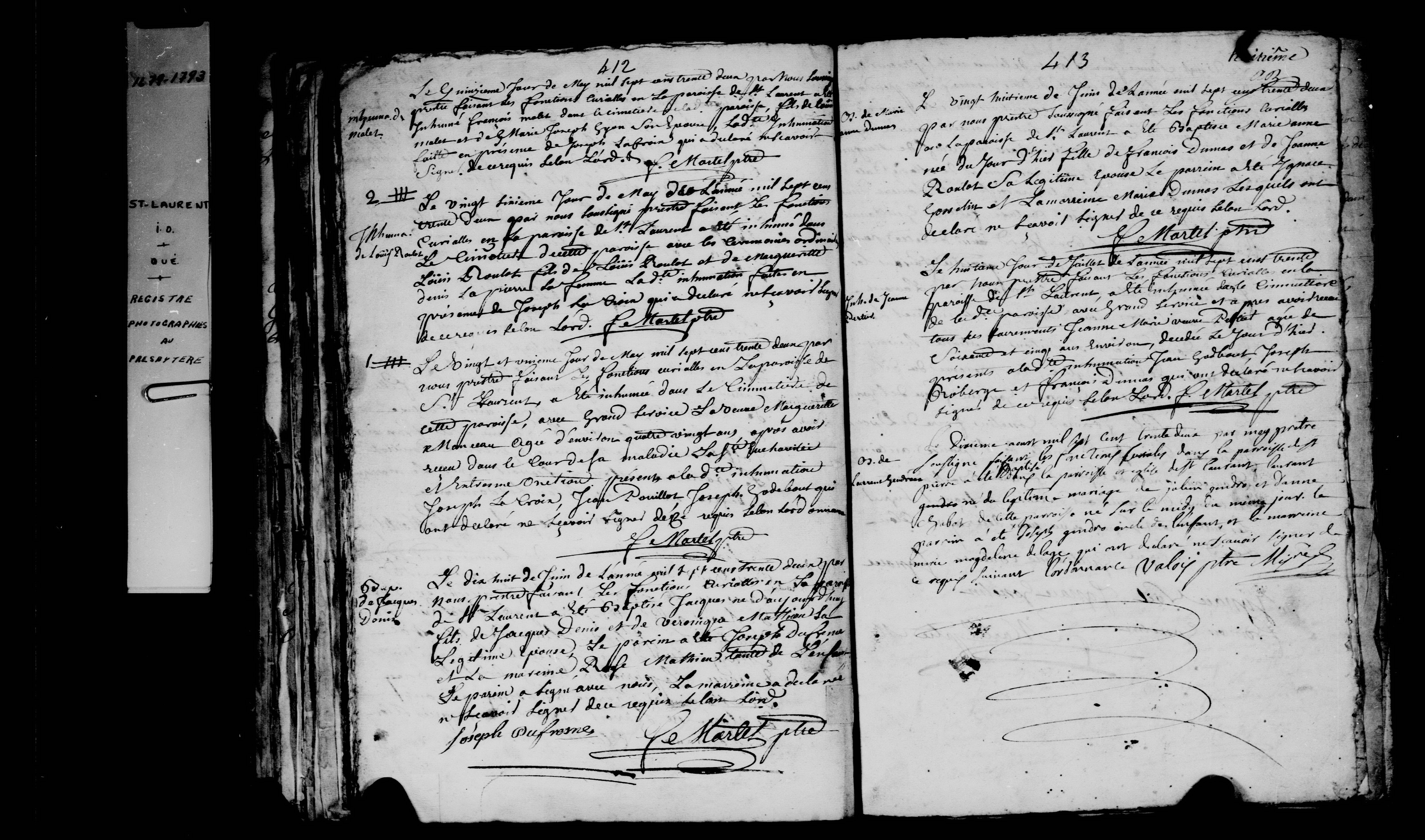 1732 Burial Marguerite Latouche