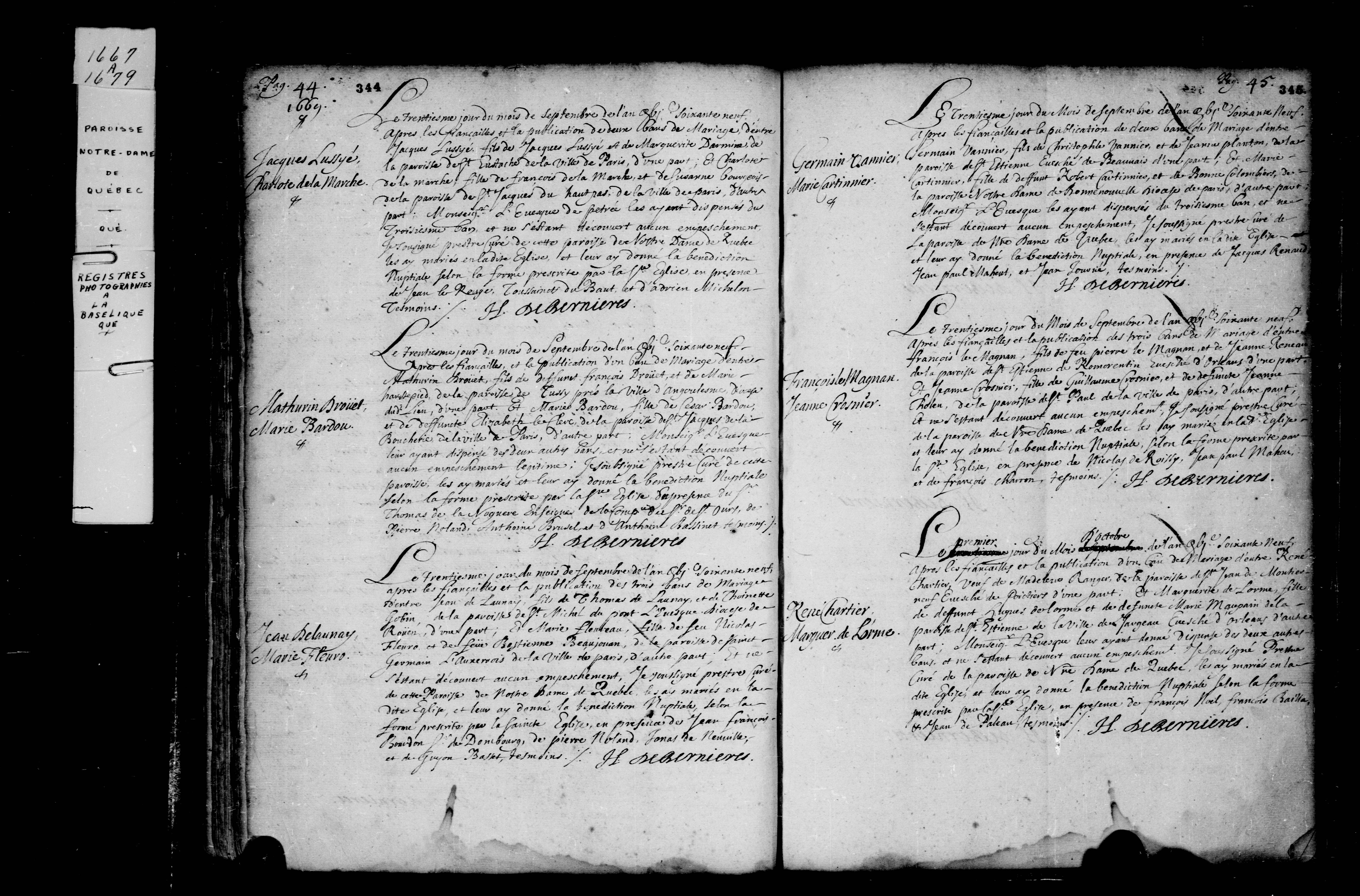 1669 Marriage Lussye Delamarche