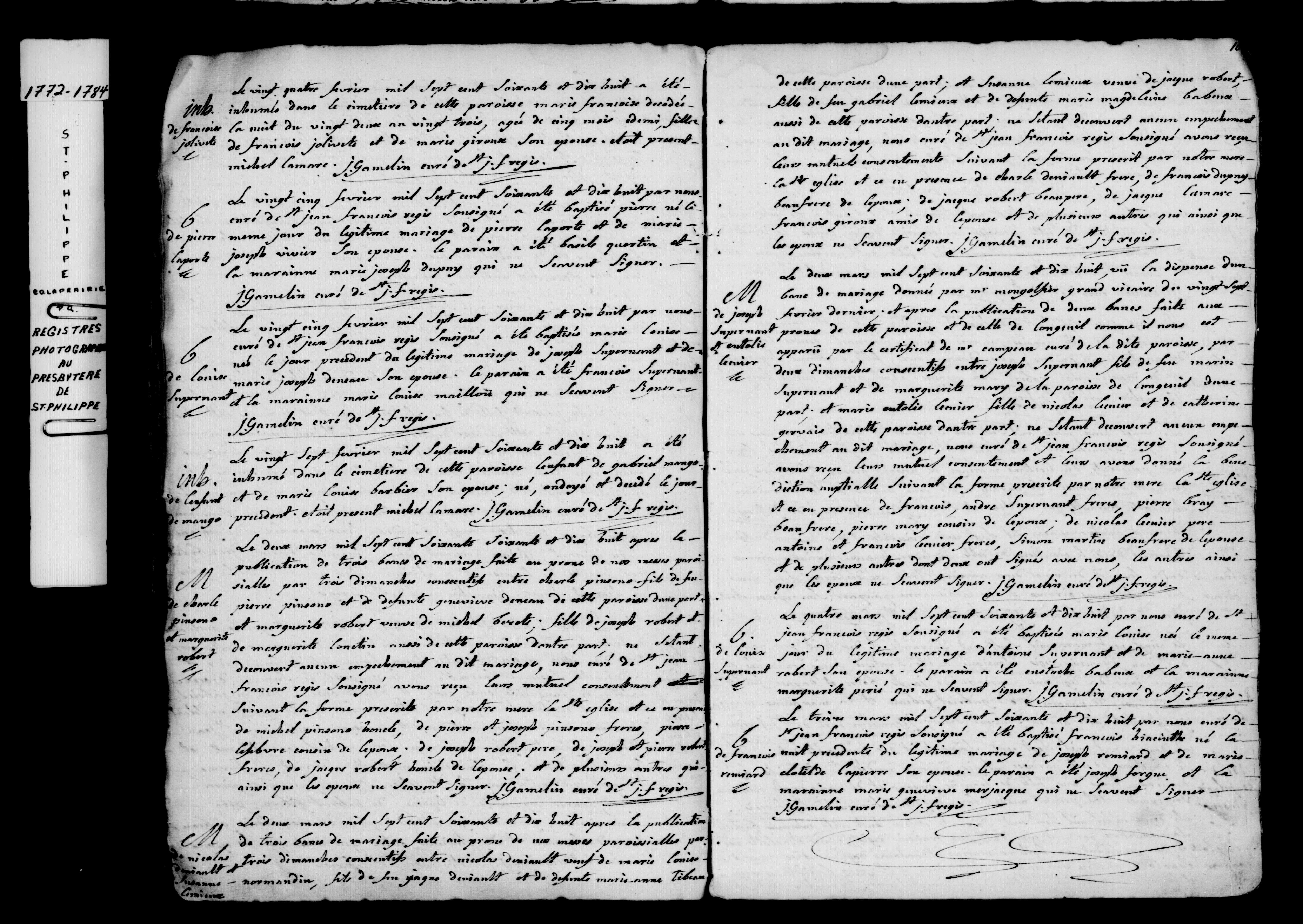 1778 Marriage Surprenant Lecuyer