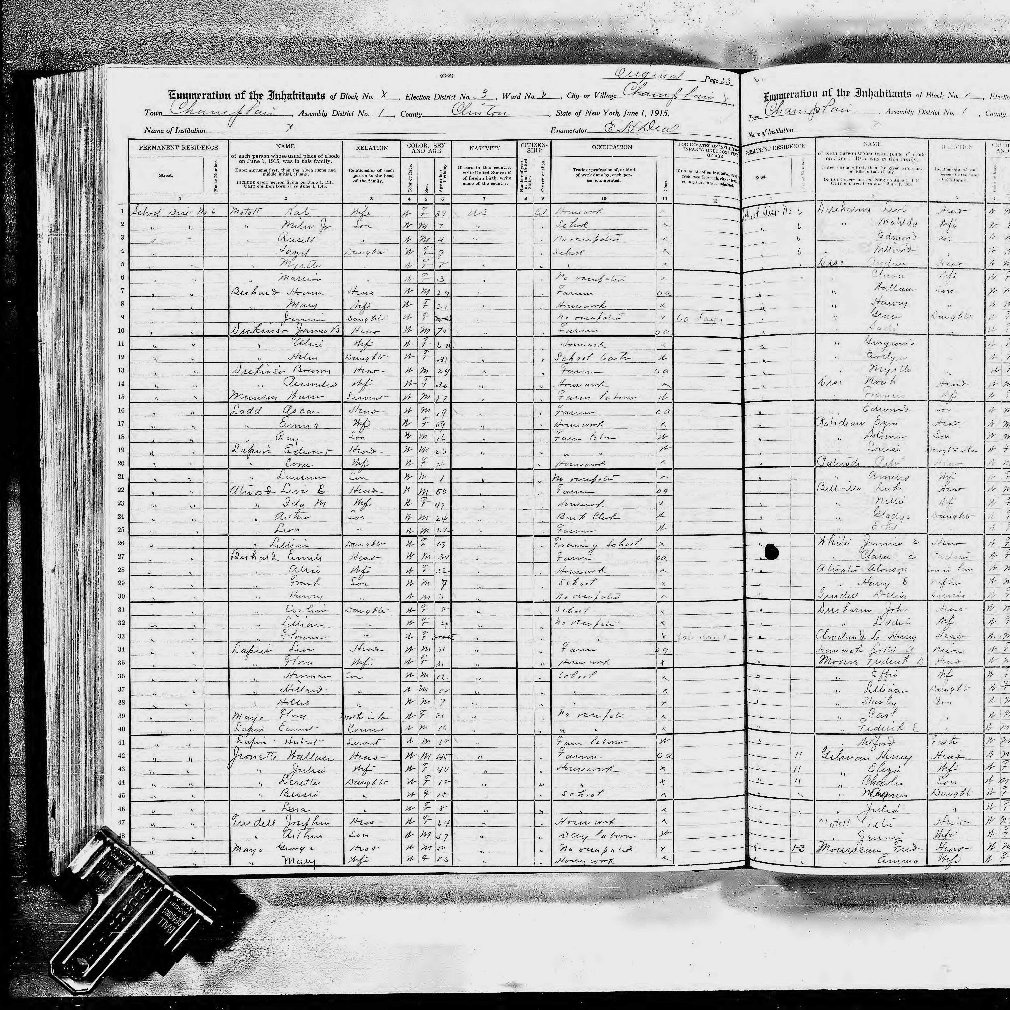 1915 NY Census Bessie Jennett