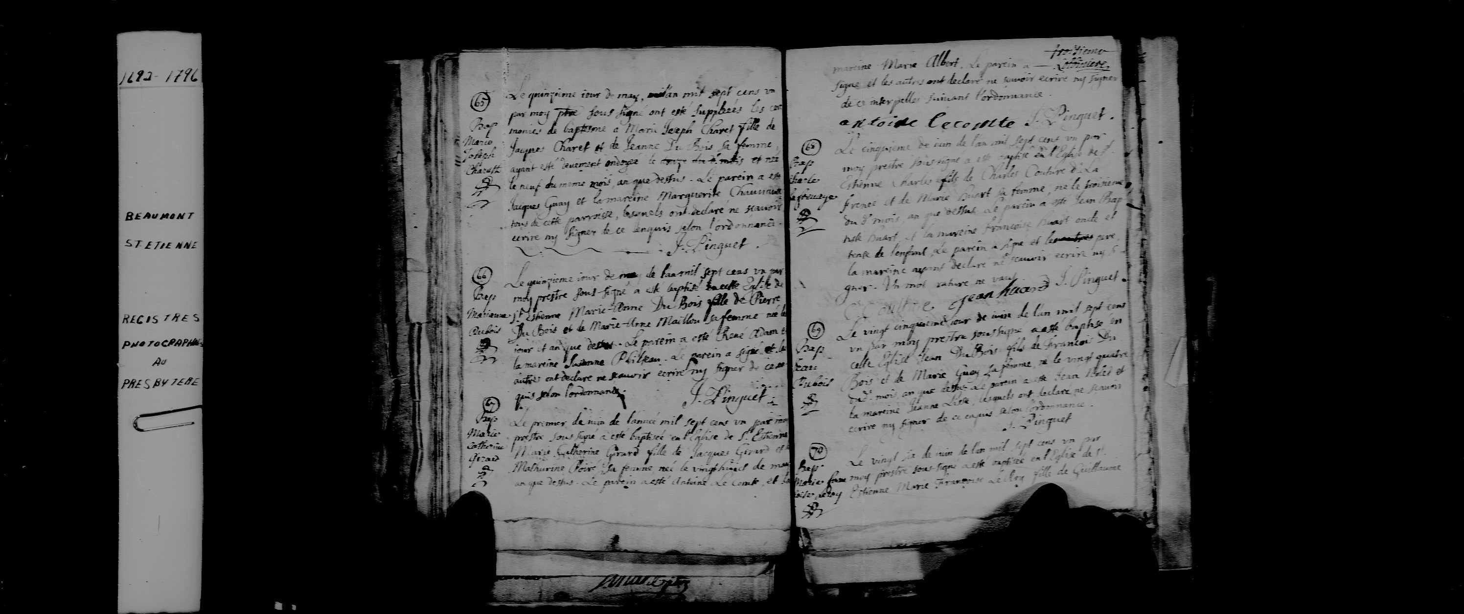 1701 Baptism Marie Catherine Girard