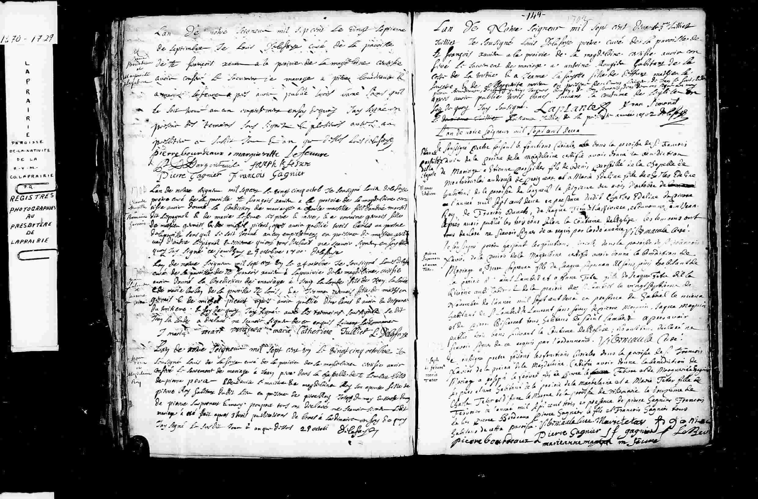 1700 Marriage Marcil Gervais