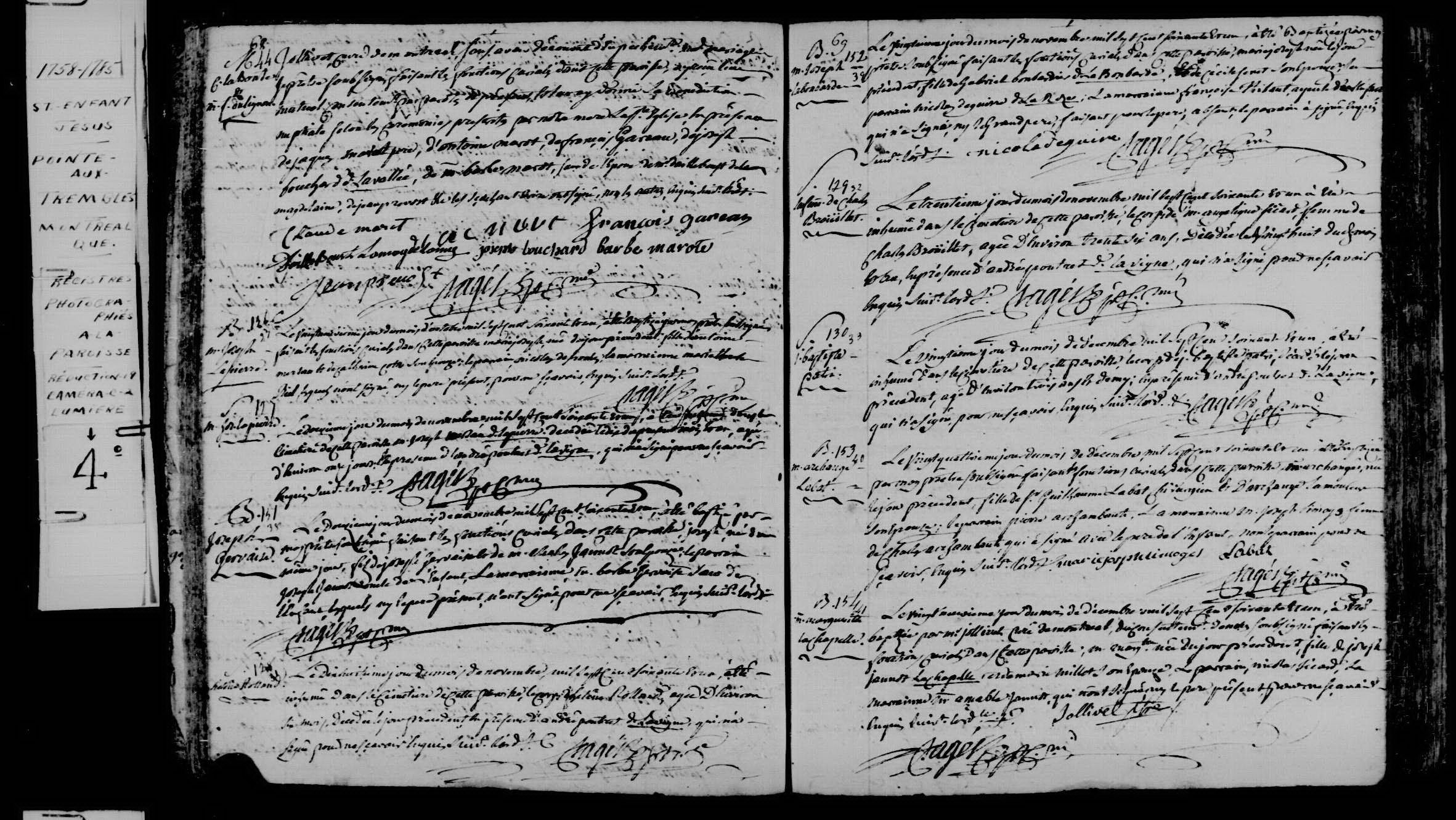 1761 Burial Marie Angelique Sicard