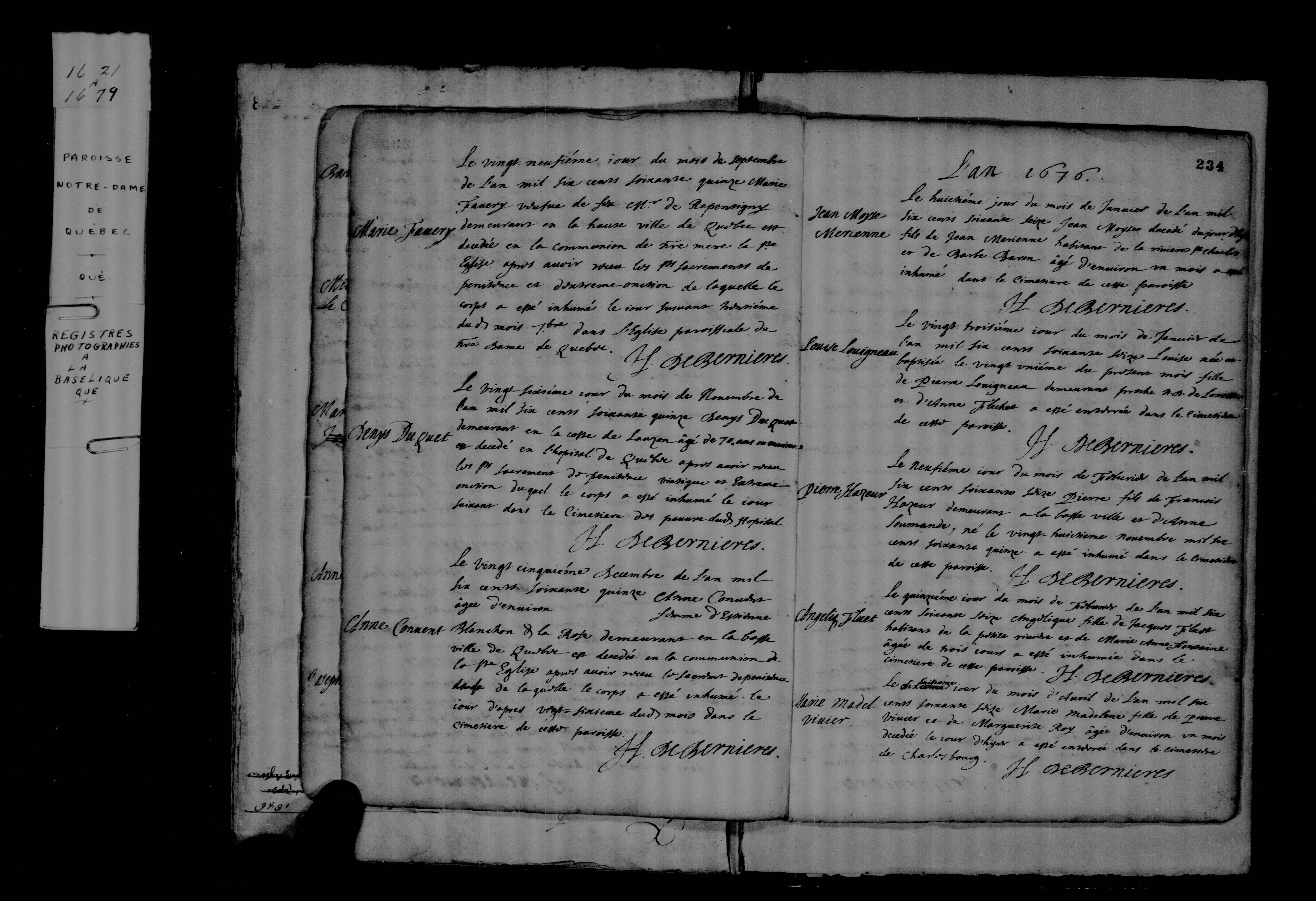 1675 Burial Denis Duquet
