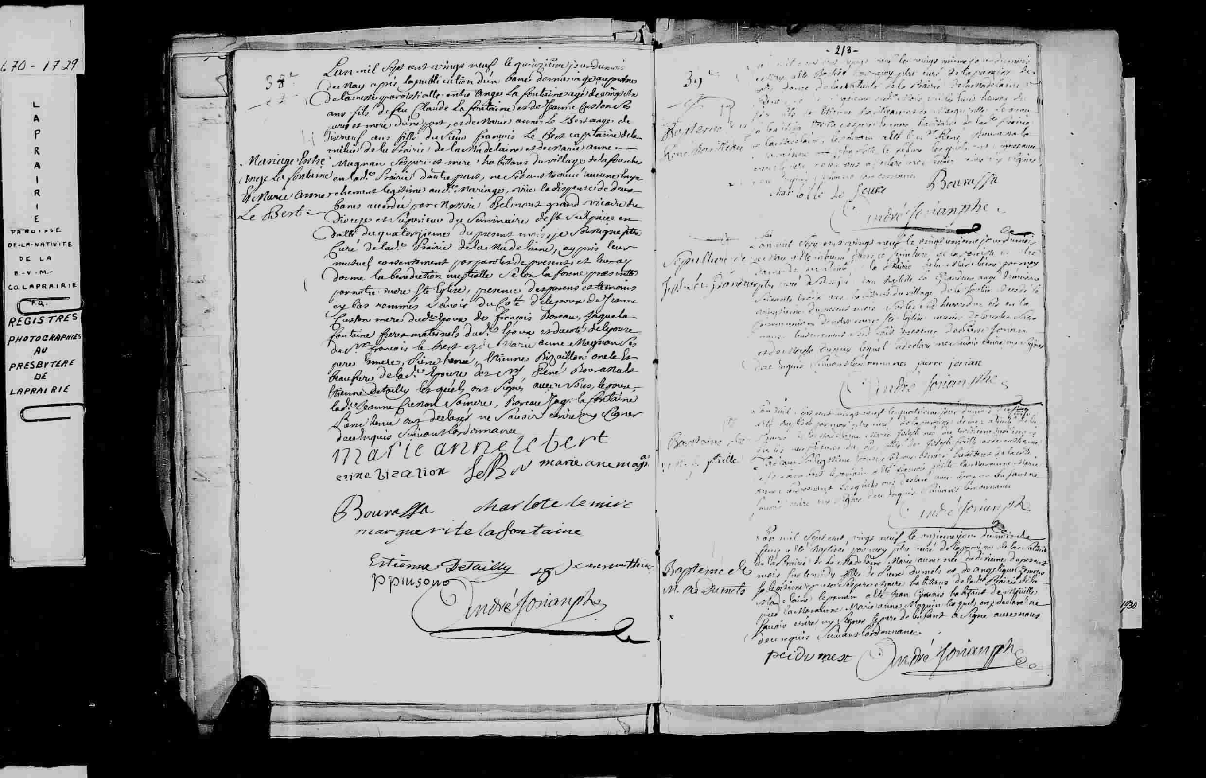 1729 Burial Jean Dumontet dit Lagrandeur