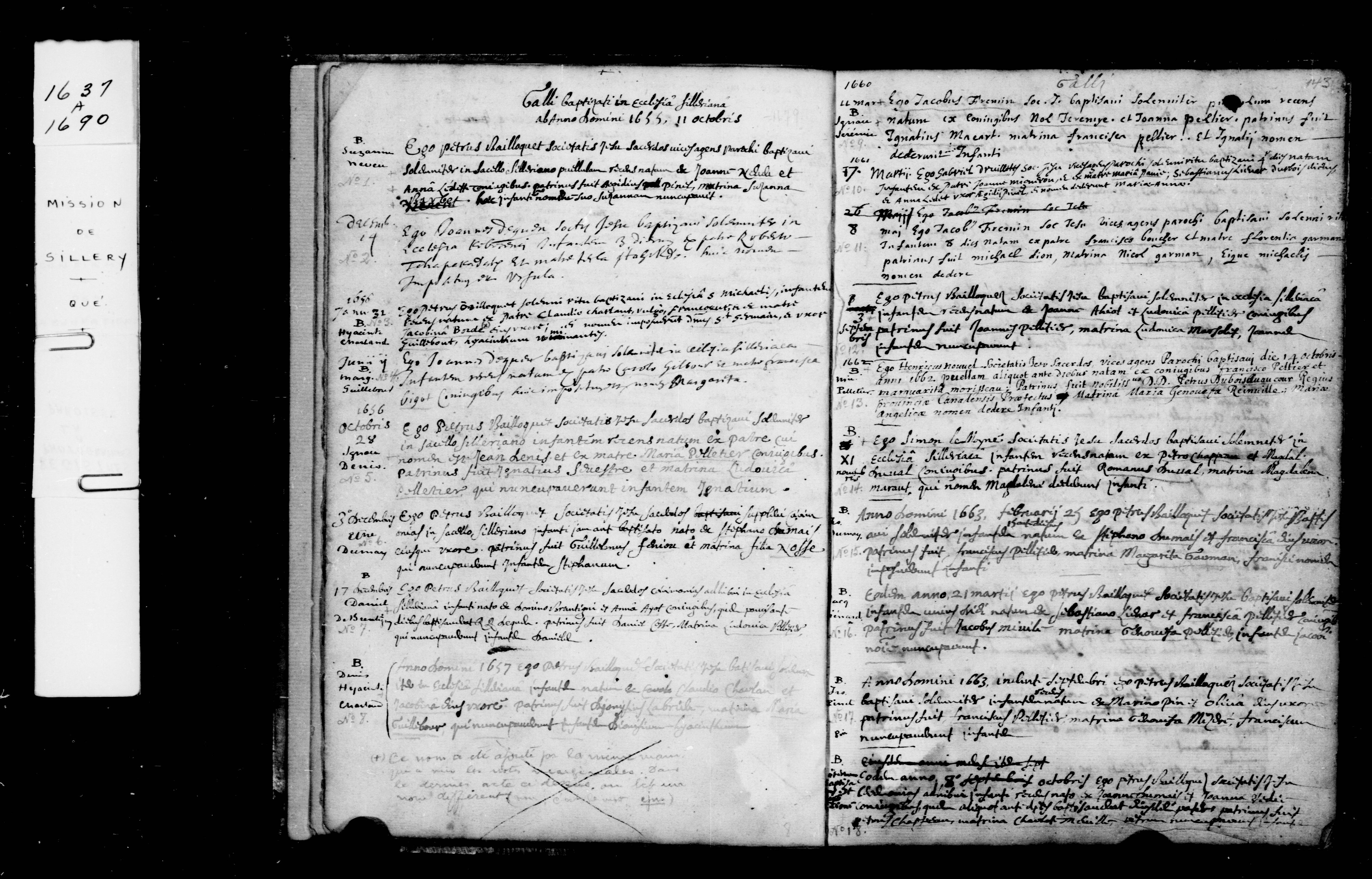 1656 Baptism Etienne Dumais