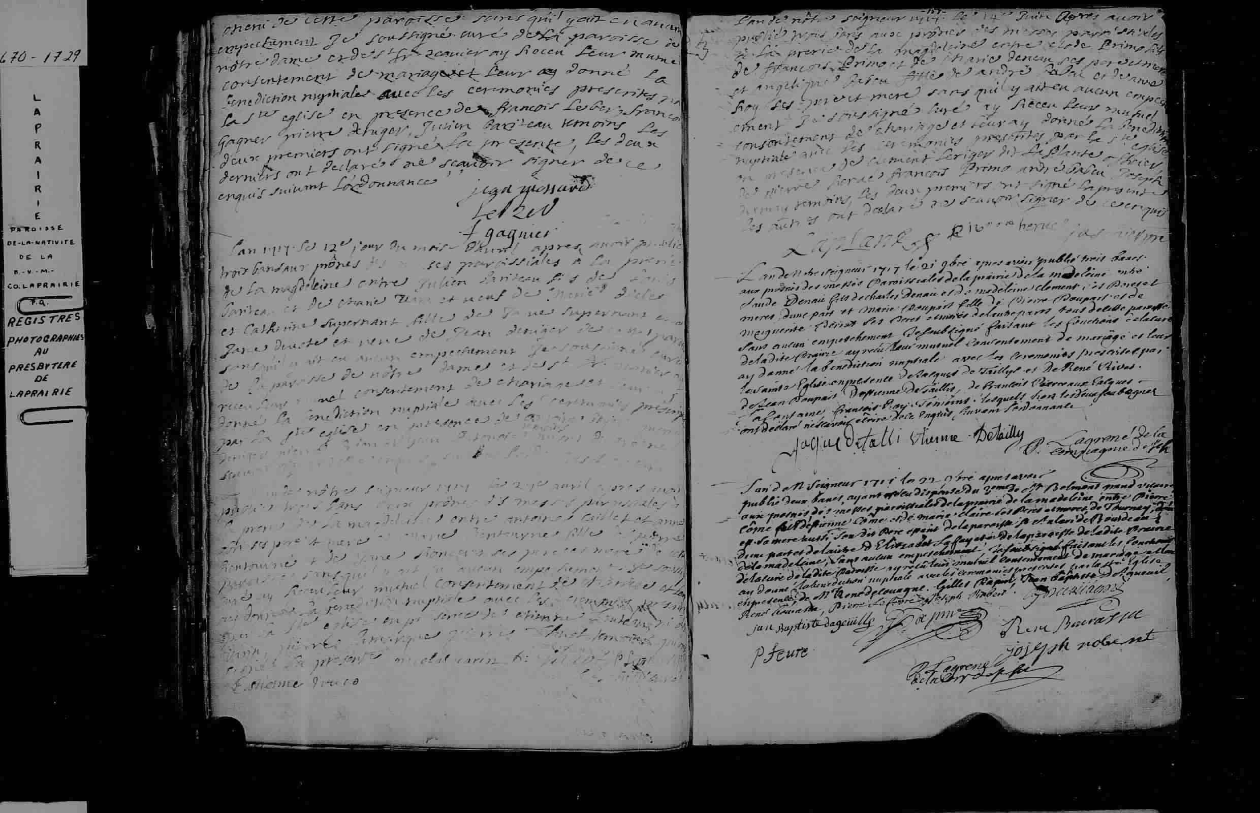 1717 Marriage Deniau Poupart