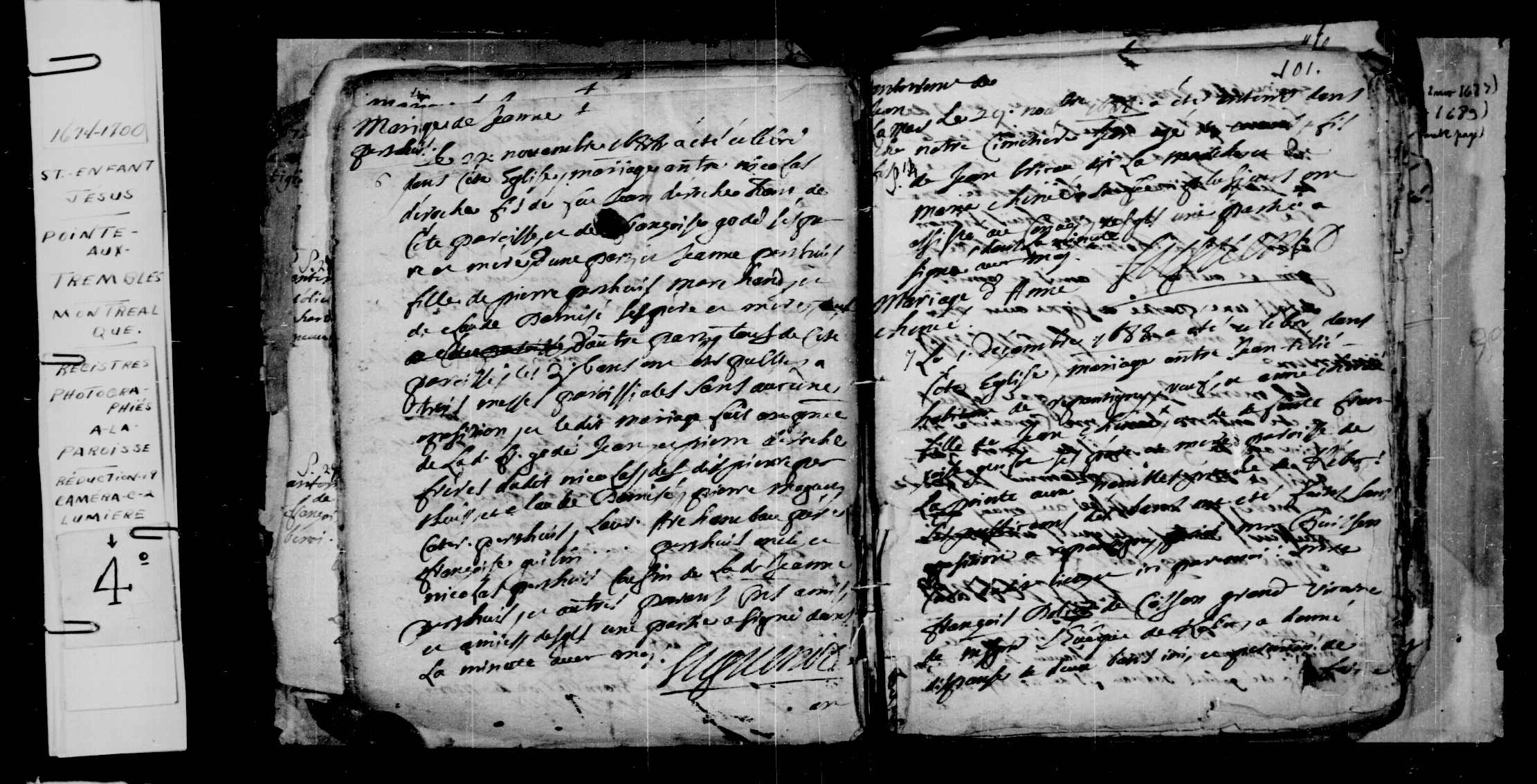 1688 Marriage Tellier Chenier