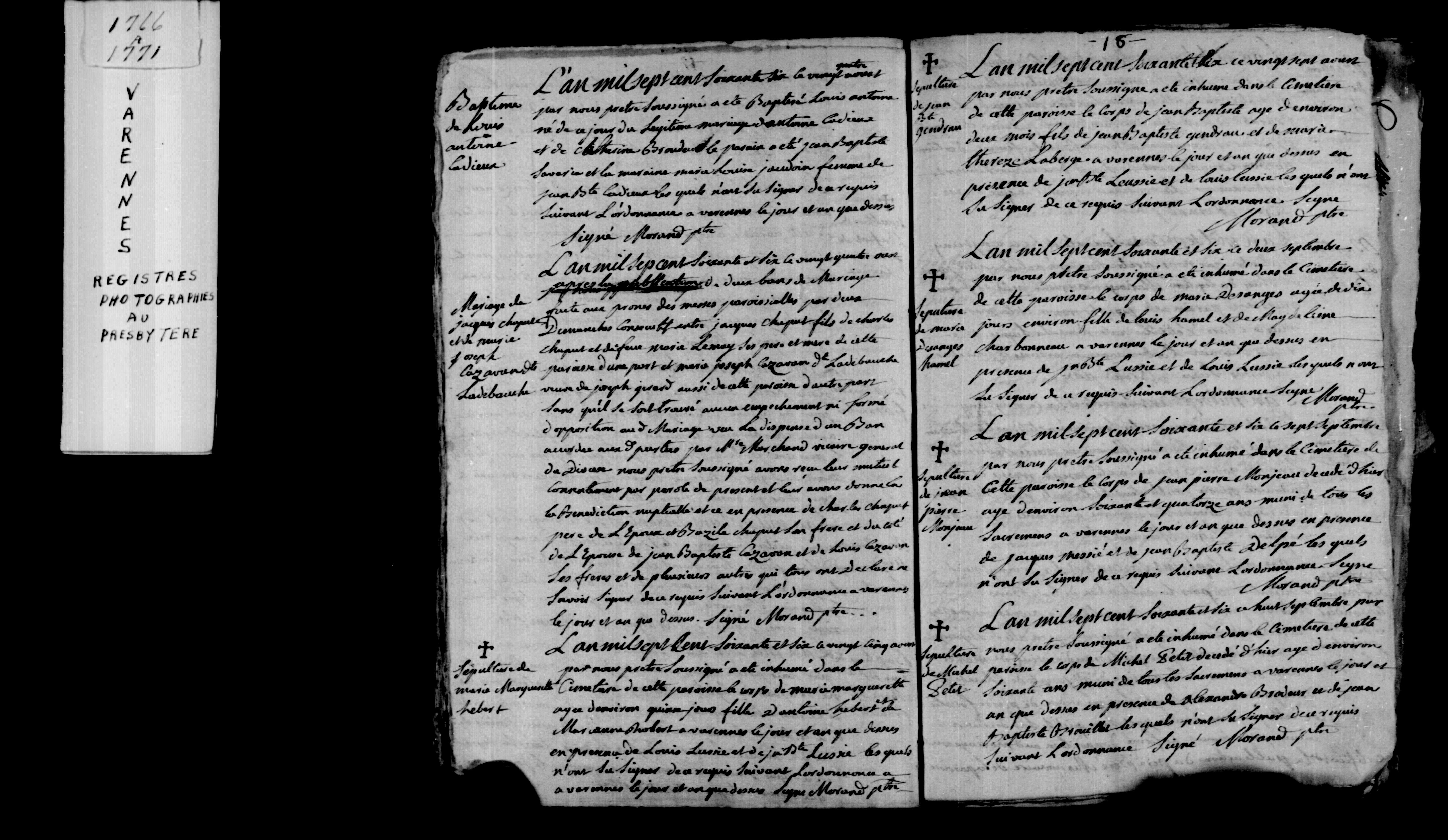 1666 Marriage Chaput Casavant