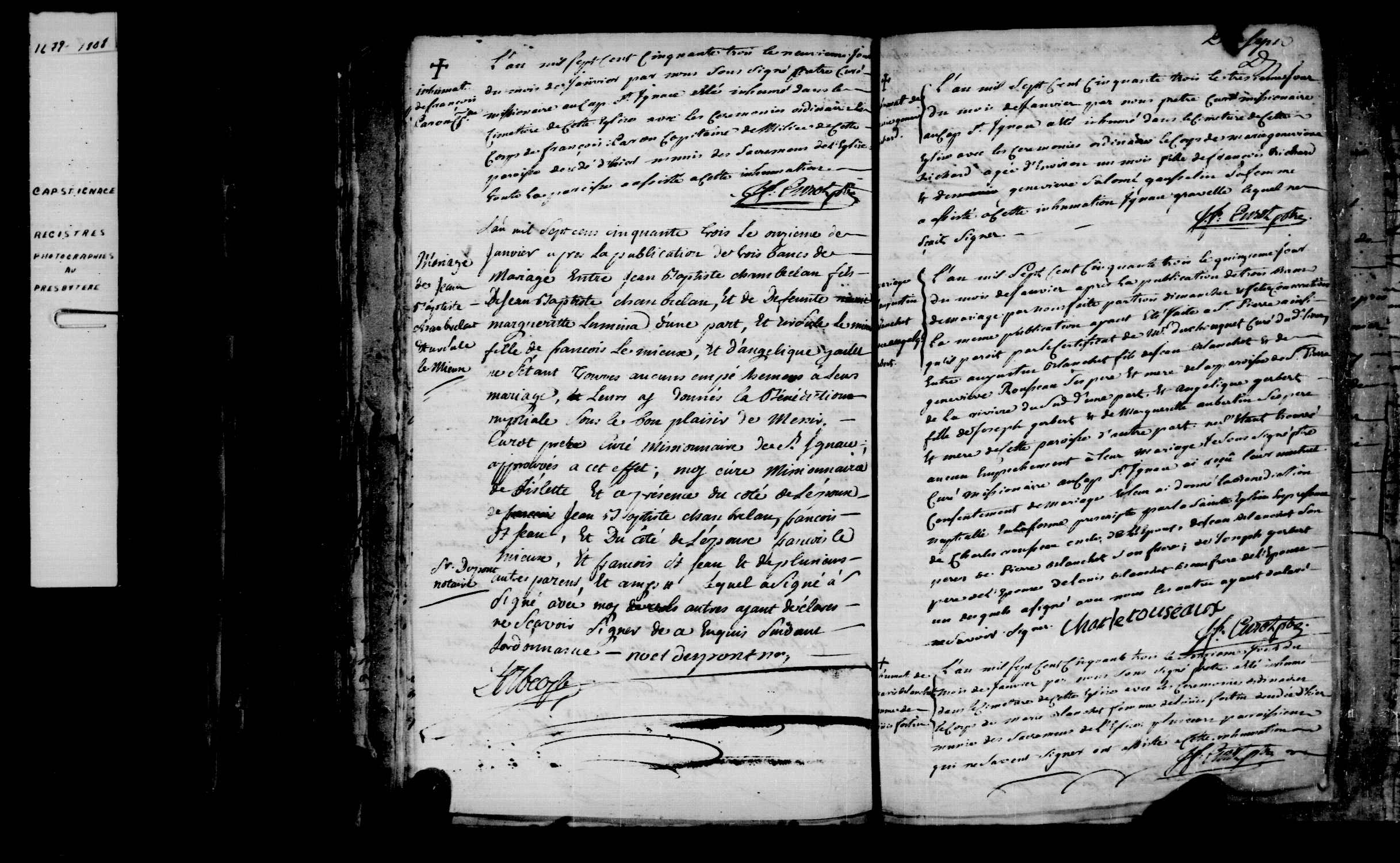 1753 Burial Francois Caron