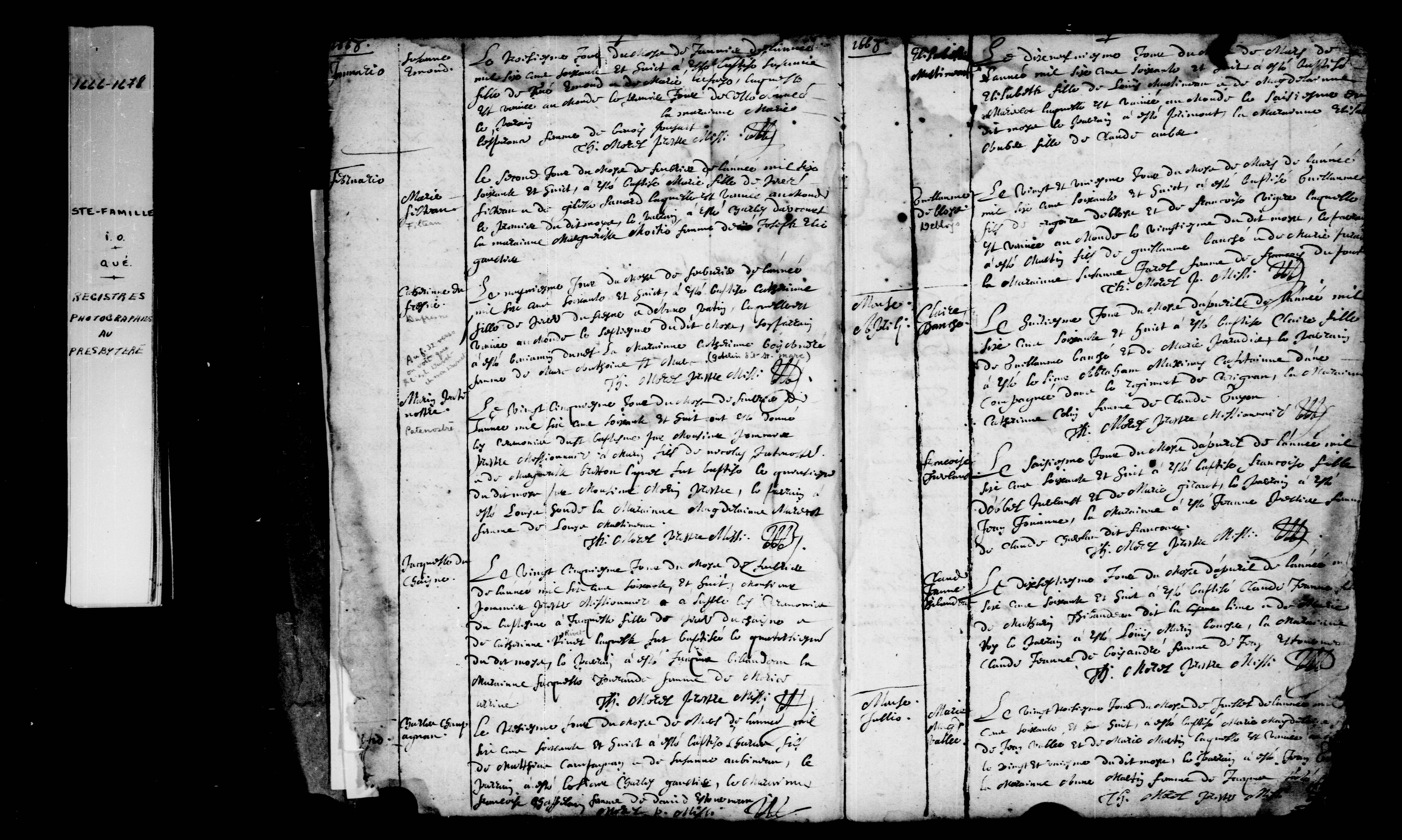 1668 Baptism Claire Baucher