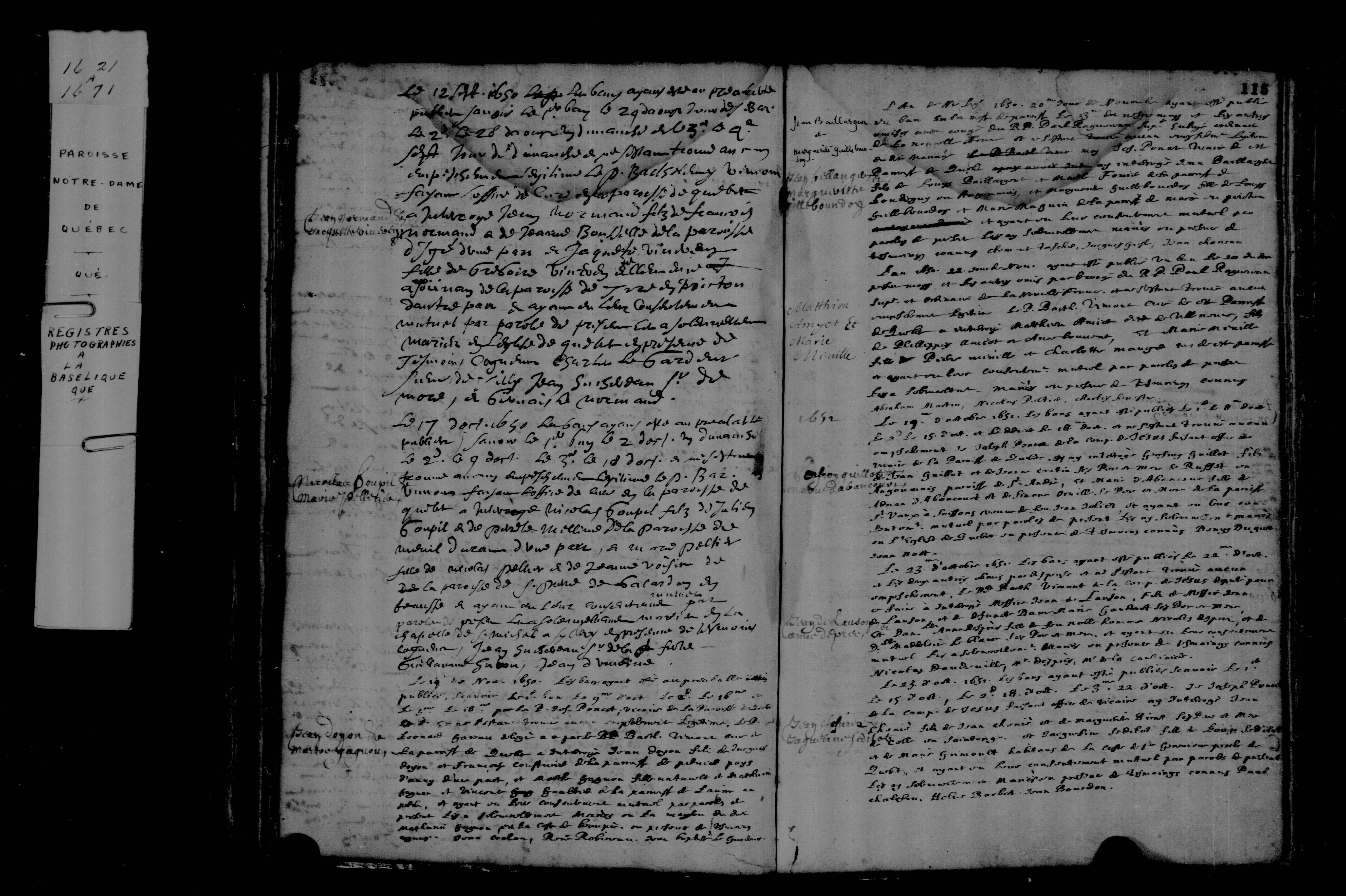 1650 Marriage Amiot Miville