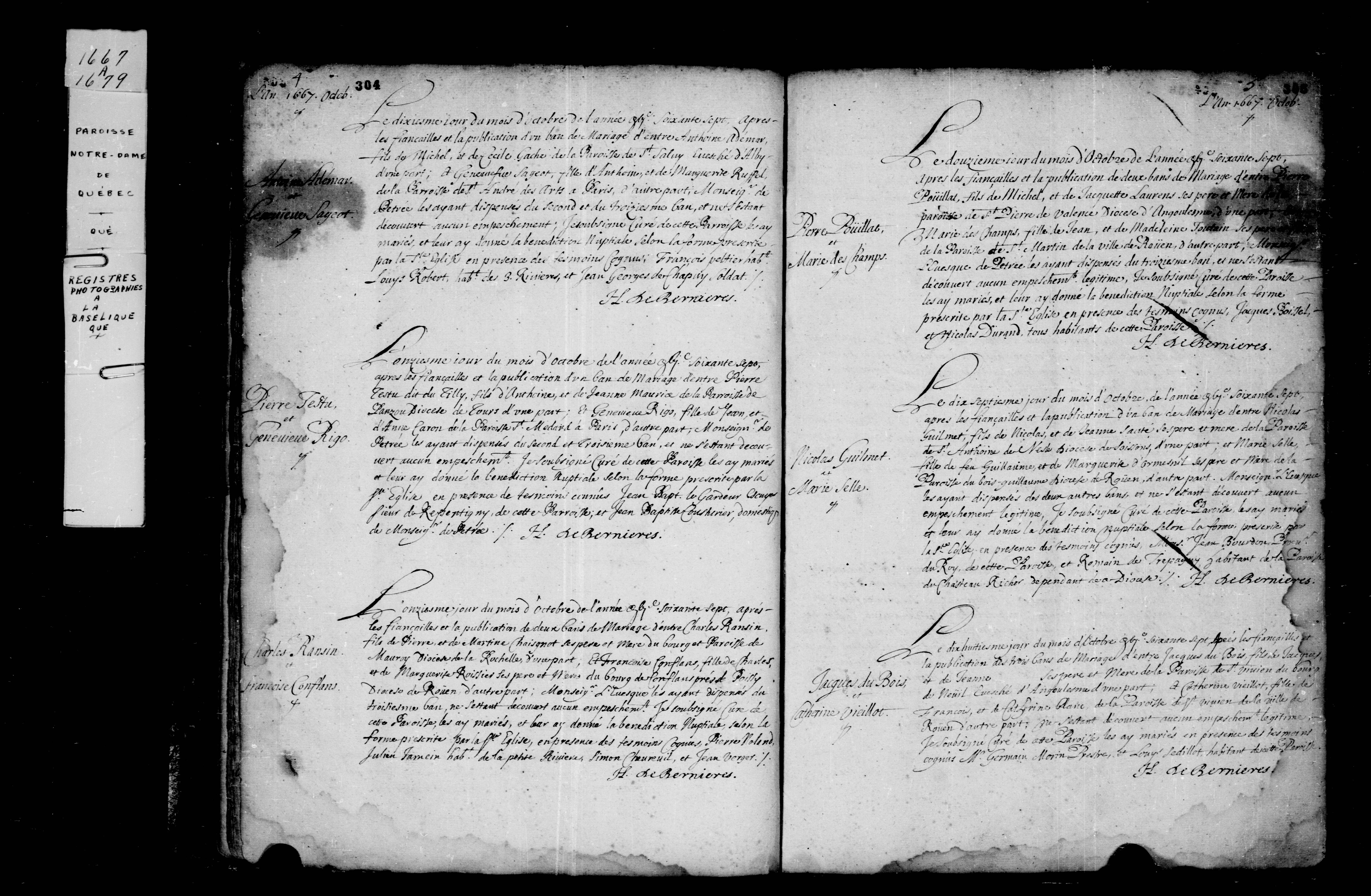 1667 Marriage Adhemar Sageot