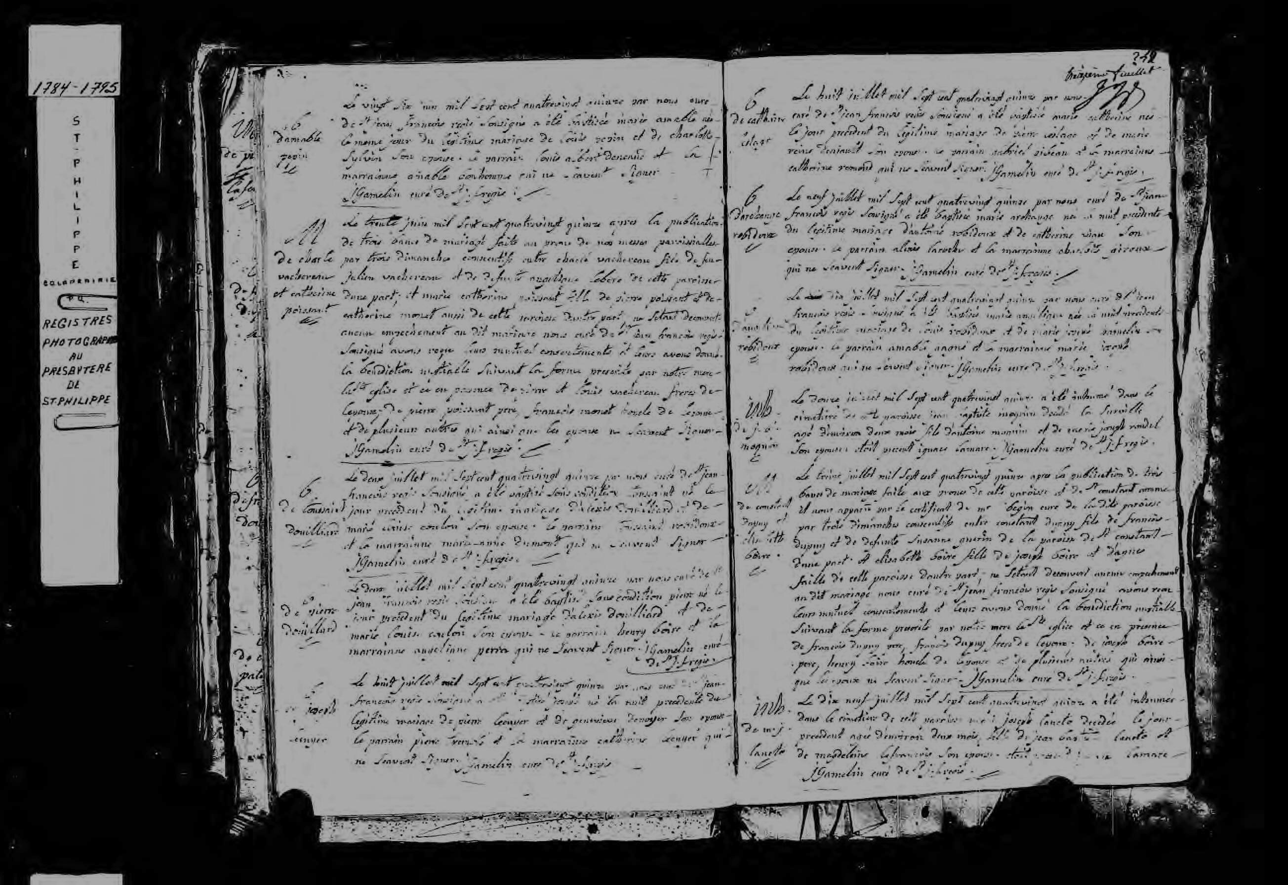 1795 Marriage Vachereau Poissant