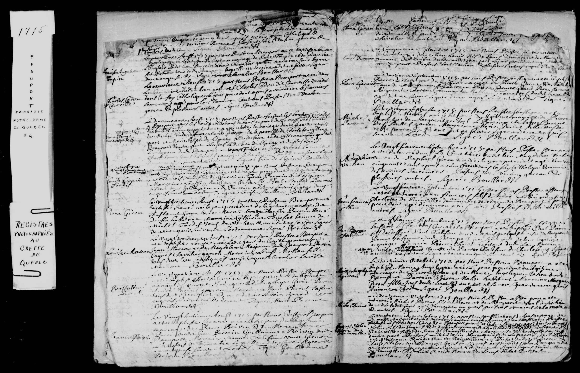 1715 Burial Marie Madeleine Vachon