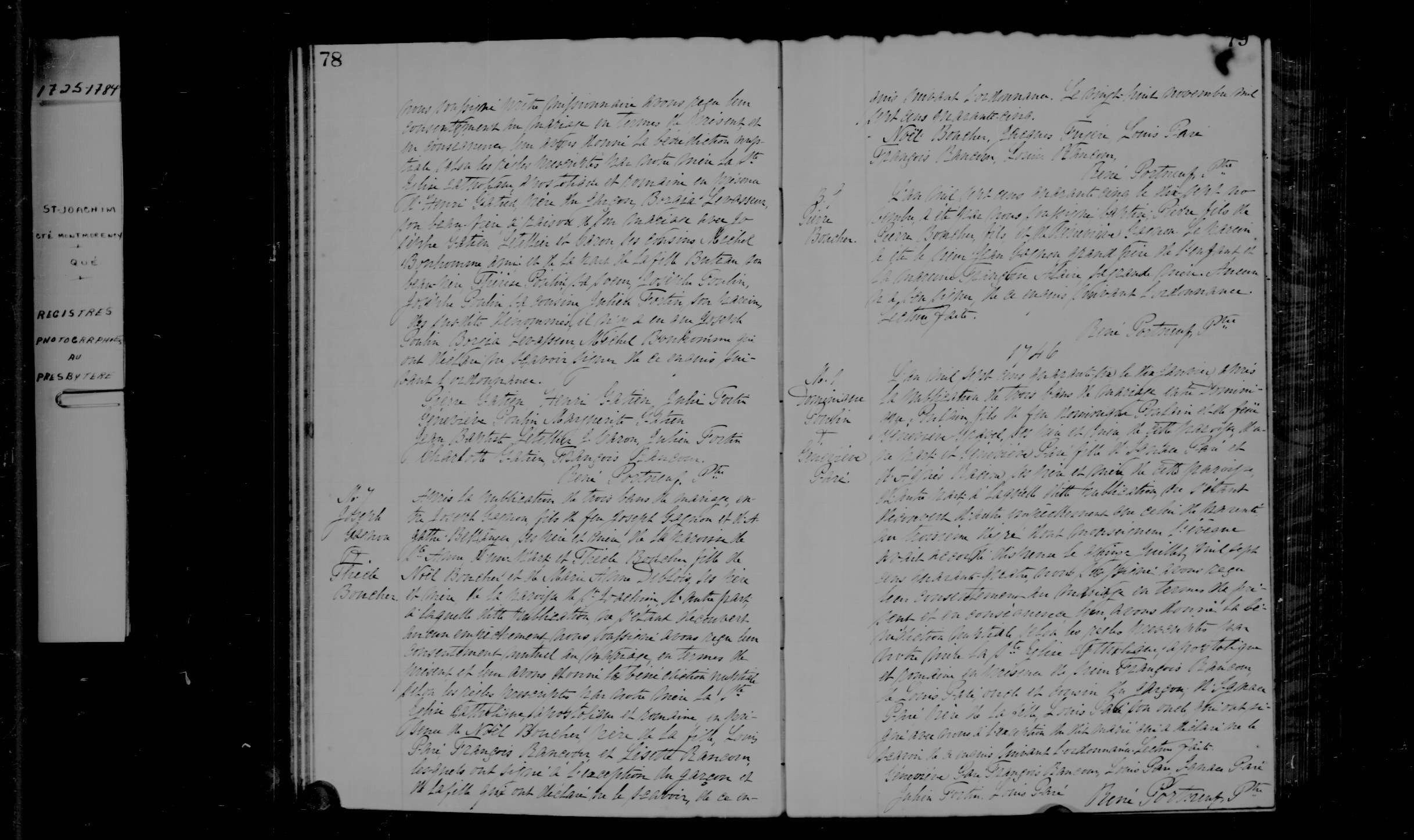 1746 Marriage Poulin Pare