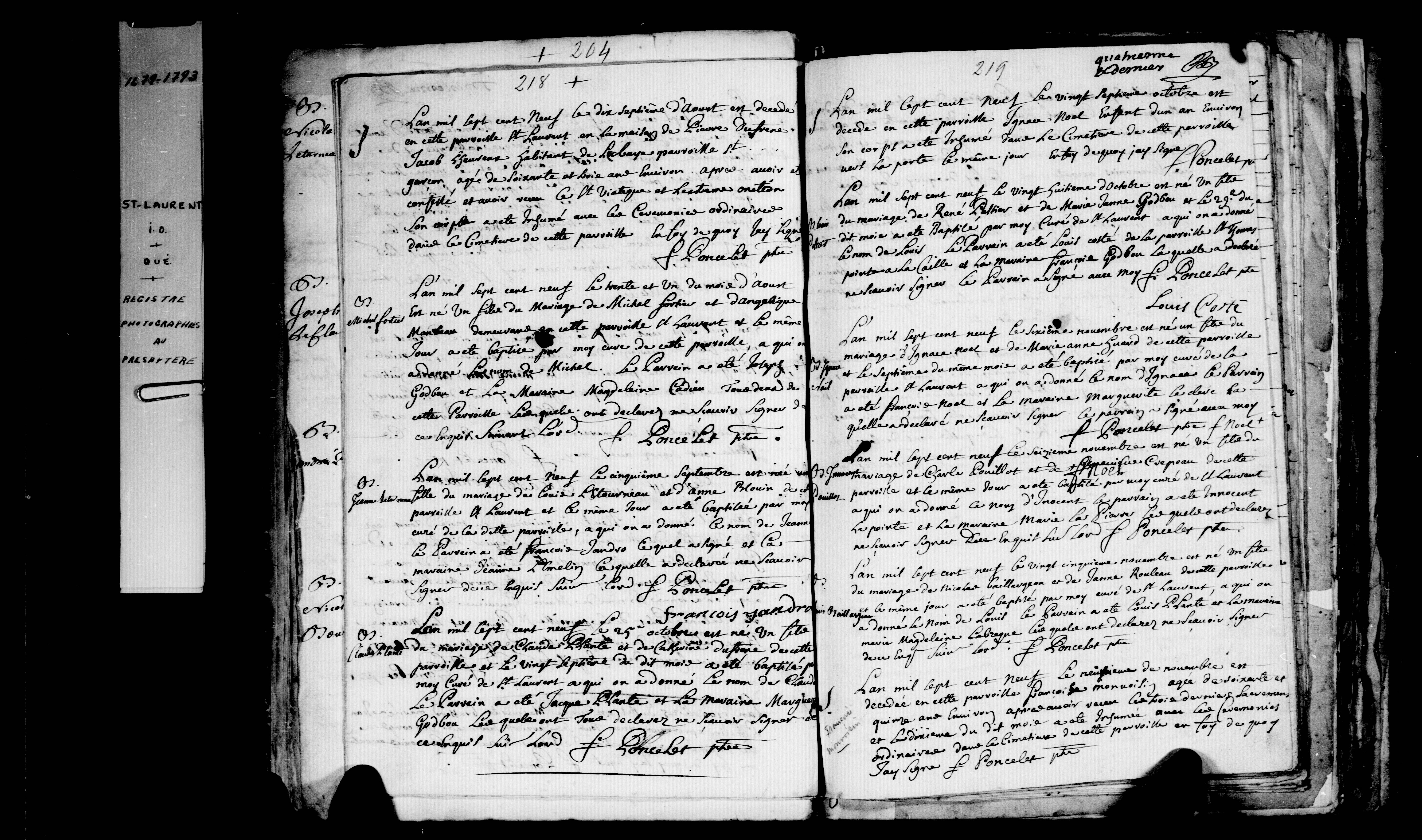 1709 Burial Francoise Monvoisin